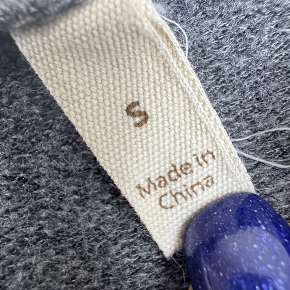 SOFT SURROUNDINGS V Neck Gray Top Shirt with Embellished Lace / Size Small - Picture 10 of 13